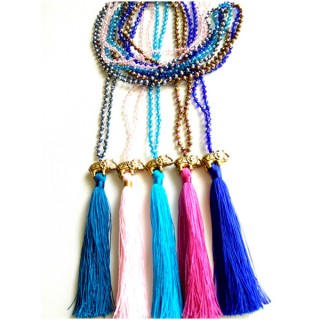 tassels necklaces beads crystal elephant caps bronze 50 pieces free shipping Mix